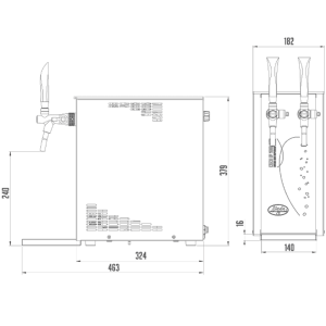 Spillatore Vino e Birra Pygmy 25/K 2x Linee Exclusive Green Line